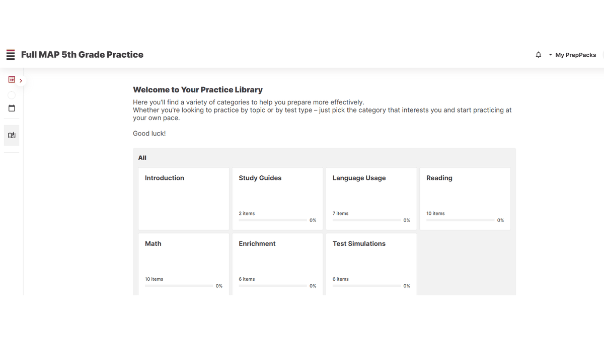 Sneak peek MAP 5th grade preppack