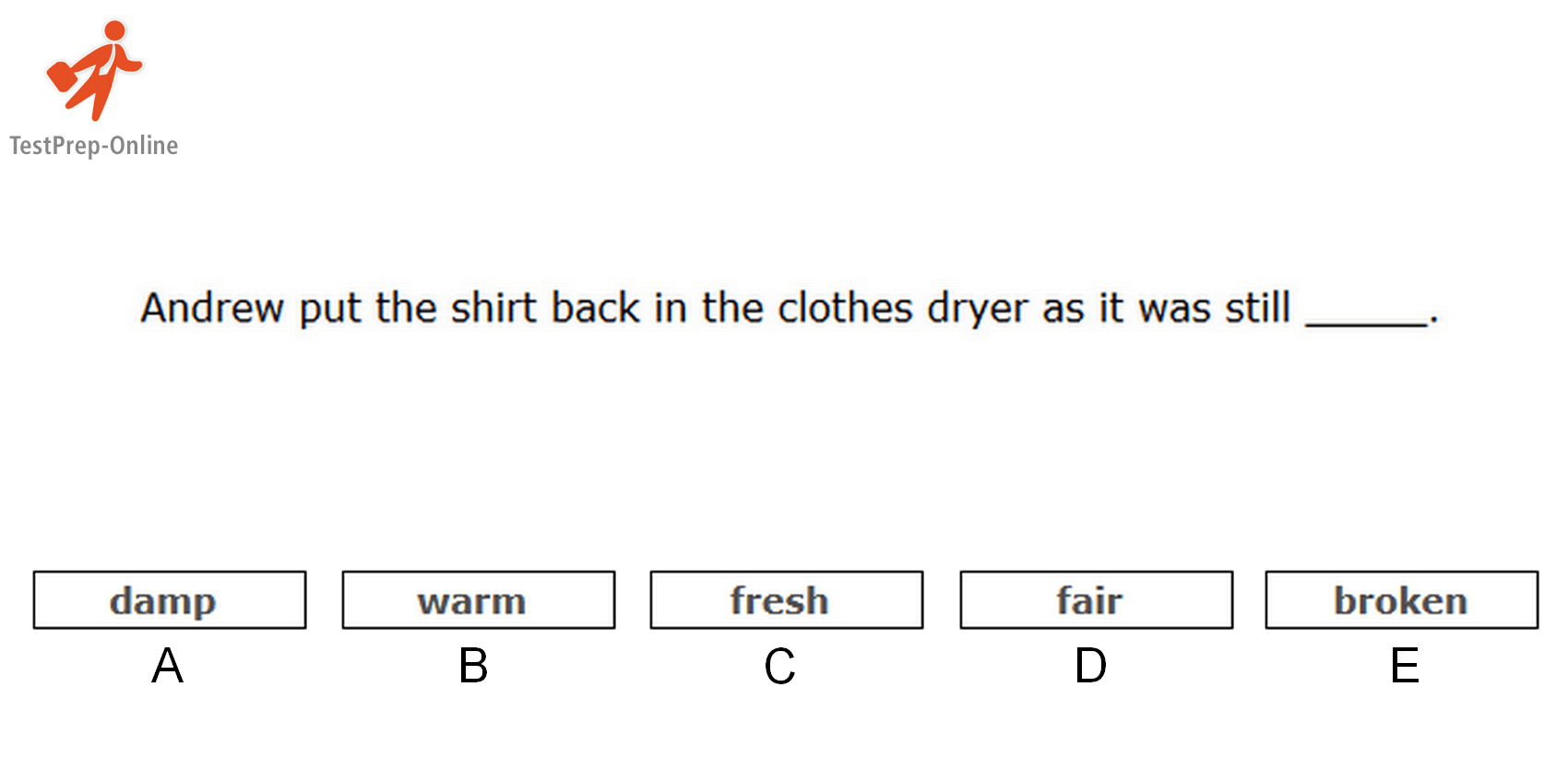 Sample Sentence Completion Question
